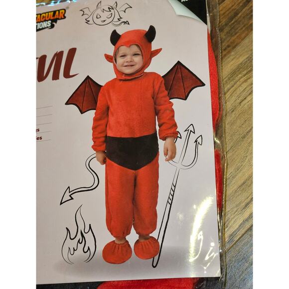 Spooktacular Creations Devil Halloween Costume Toddler Size 18-24 Months - Picture 5 of 7